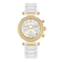 Di-Ceramica -238 Women%27S Giorgio Milano Ip Two Tone Gold Stainless Steel Case With White Band