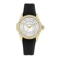 Eve-241 Women%27S Giorgio Milano Ip Gold Two Tone Stainless Steel  With Black Strap