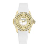 Eve-241 Women%27S Giorgio Milano Ip Gold Stainless Steel With White Strap