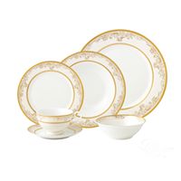 24 Piece Dinnerware Set-New Bone China, Service For 4 By Lorren Home Trends
