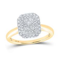 10K Yellow Gold Round Diamond Fashion Ring 1/3 Cttw