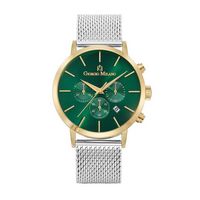 Noe - Men%27S Giorgio Milano Two Tone With Stainless Steel Mesh Band And Green Dial