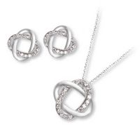 Interlocking Ovals with Clear CZ Set