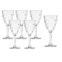 Lorren Home Trends Laurus, Set of 6, 7oz White Wine Stems-Made In Italy