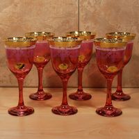 Red Goblets Set of 6