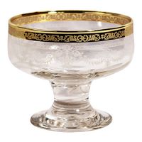 Bowls Set of 6 clear with Gold Border-Corona