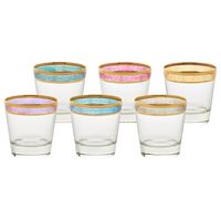 Double Old Fashion Set of 6 Melania Collection Multicolor