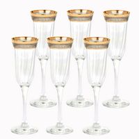 Flute Set of 6 Melania Collection Smoke