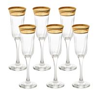 Flute Set of 6 Melania Collection Amber