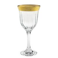 Red Wine Set of 6 Melania Collection Gold