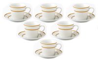 Lorren Home 2oz. Espresso Set Service for 6-Gold - Amelia