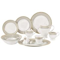 57 Piece Porcelain Dinnerware Set, Service for 8 by Lorren Home Trends - Anabelle