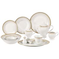 57 Piece Porcelain Dinnerware Set, Service for 8 by Lorren Home Trends - Aria