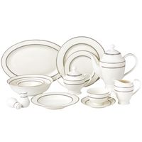 57 Piece Dinnerware Set-New Bone China Service for 8 People-Arianna