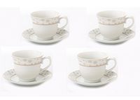 Lorren Home 8oz. Tea/Coffee Set Service for 4-Gold  - Blossom