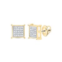 1/6CT-DIA P3 GIFT SQUARE EARRING