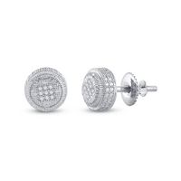 1/20CT-DIA P3 MICRO-PAVE UNISEX  EARRING