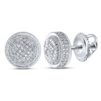 1/10CT-DIA P3 MICRO-PAVE UNISEX EARRING