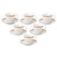 Lorren Home 2oz. Espresso Set Service for 6-Gold  - Catherine