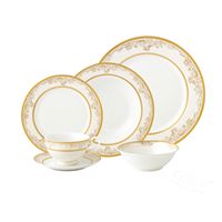 24 Piece Dinnerware Set-Bone China, Service for 4 by Lorren Home Trends - Chloe