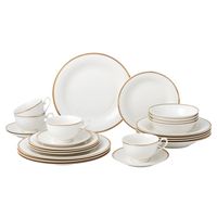 24 Piece Dinnerware Set-Bone China, Service for 4 by Lorren Home Trends - Daisy