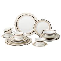 24 Piece Dinnerware Set-Bone China, Service for 4 by Lorren Home Trends - Dalilah