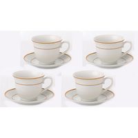 Lorren Home 8oz. Tea/Coffee Set Service for 4-Gold - Gloria