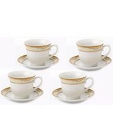 Lorren Home 8oz. Tea/Coffee Set Service for 4-Gold - Isabella