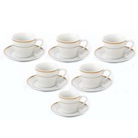 Lorren Home 2oz. Espresso Set Service for 6-Gold  - Josephine