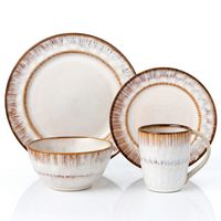 Lorren Home Trends 16 Piece Stoneware Set-Mocca Swirl