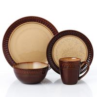Lorren Home Trends 16 Piece Stoneware Set-Mojave