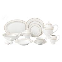 57 Piece Dinnerware Set-Fine China Service for 8 People-Lia