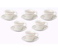 Lorren Home 2oz. Espresso Set Service for 6-Gold -Lia