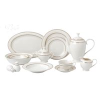 57 Piece Dinnerware Set-Bone China Service for 8 People-Noelle