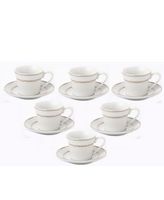 Lorren Home 2oz. Espresso Set Service for 6-Silver