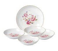 Lorren Home Trends 5 Piece Porcelain Pasta Set-Floral Design