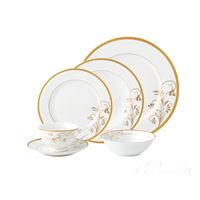 24 Piece Dinnerware Set-Bone China, Service for 4 by Lorren Home Trends - Rosalia