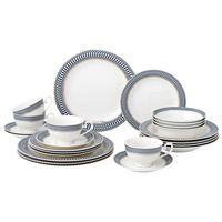 24 Piece Dinnerware Set-Bone China, Service for 4 by Lorren Home Trends