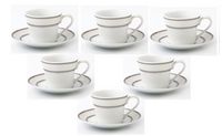 Lorren Home 2oz. Espresso Set Service for 6-Silver