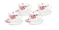 Tea/Coffe Set-Service for 4 Pink Floral and Butterfly Design