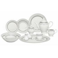 57 Piece Porcelain Dinnerware Set, Service for 8 by Lorren Home Trends - Verona