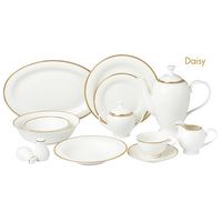 57 Piece Dinnerware Set-Bone China Service for 8 People-Daisy