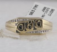 10kt Yellow Gold Mens Round Diamond Dad Father Band Ring .01 Cttw