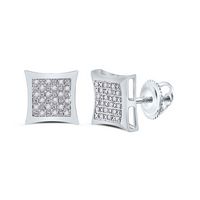 1/12CT-DIA P3 MICRO-PAVE SQUARE EARRING