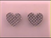 1/5CT-DIA MICRO-PAVE GIFT HEART  EARRING