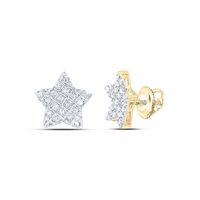 1/10CT-DIA P3 MICRO-PAVE STAR EARRING