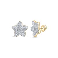 1/5 CT-DIA P3 MICR-PAVE STAR EARRING