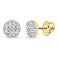 1/10CT-DIA P3 MICRO-PAVE ROUND EARRING