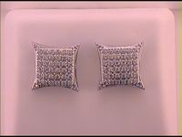 1/5CT-DIA MICRO-PAVE SQUARE EARRING
