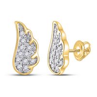 1/20CT-DIA P1P2 GIFT ANGEL WING STUD EARRING